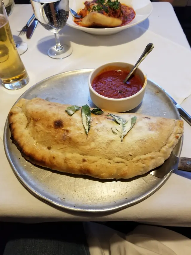 Calzone at Justino's Wood Oven Pizza, Oakville