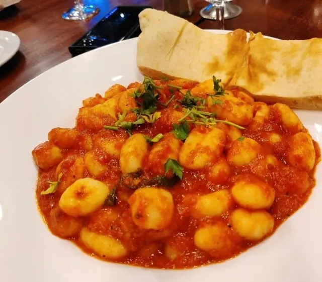 Homemade gnocchi at Justino's Wood Oven Pizza, Oakville
