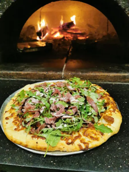 Prosciutto e Fichi at Justino's Wood Oven Pizza, Oakville