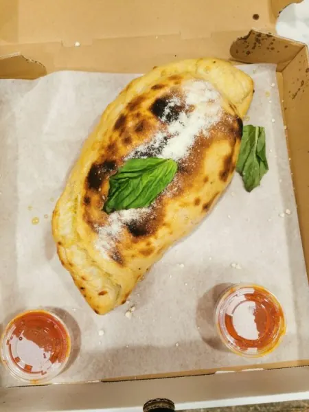 Verdura Alla Grilla Calzone at Justino's Wood Oven Pizza, Oakville