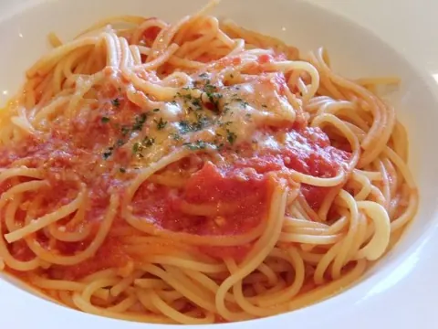 Pasta in Tomato Sauce at Justino's Wood Oven Pizza, Oakville