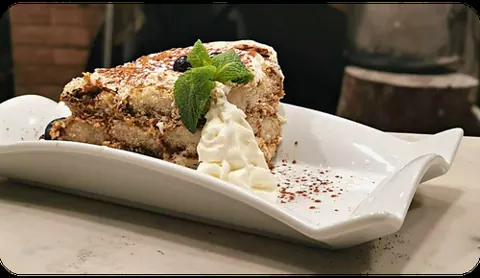 Homemade Tiramisu at Justino's Wood Oven Pizza, Oakville