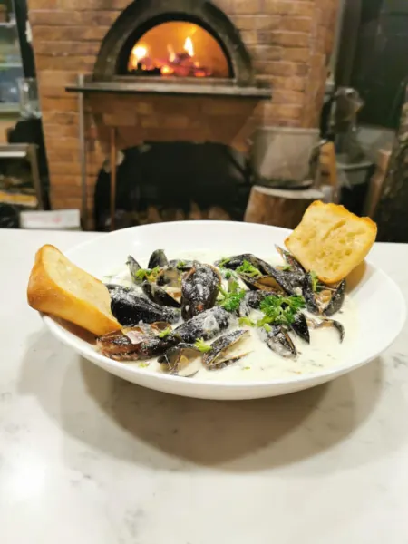 P.E.I Mussels at Justino's Wood Oven Pizza, Oakville